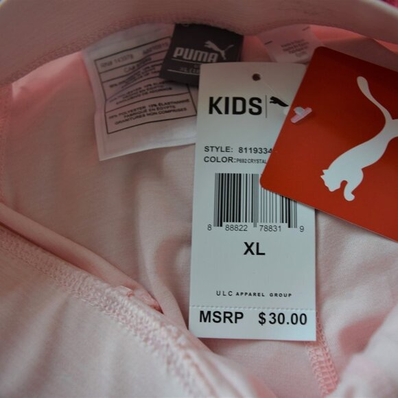 💰3/$25 NWT Puma Big Girls Leggings Pink Logo Active Size XL - Picture 6 of 7